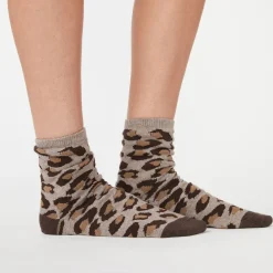 MONROW Leopard Calf Socks ICEDCOFFEE Online